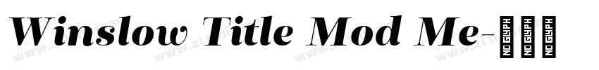Winslow Title Mod Me字体转换 Winslow Title Mod Me字体转换